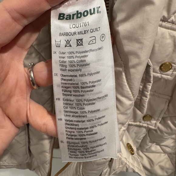 Barbour Milby quilt jacket in oatmeal - Picture 7 of 7